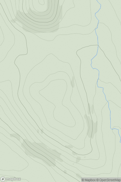 Thumbnail image for Cnoc Dubh [Pitlochry to Braemar & Blairgowrie] showing contour plot for surrounding peak